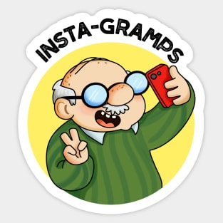 Instagramps Cute Social Media Grandpa Pun Sticker